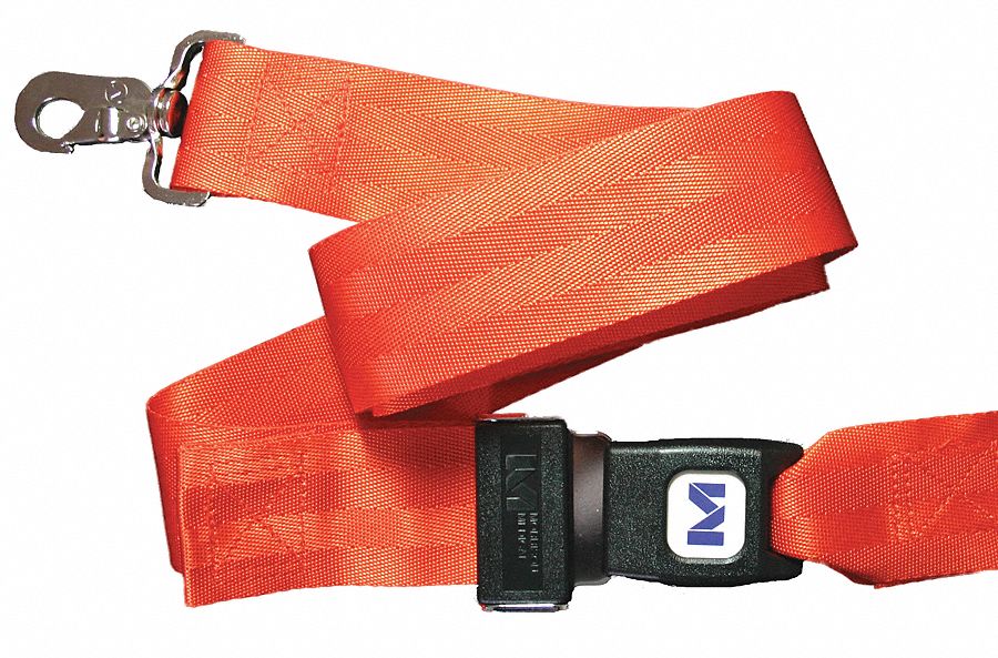 GRAINGER APPROVED Stretcher Strap, Orange, 5 ft. Length, 2" Width