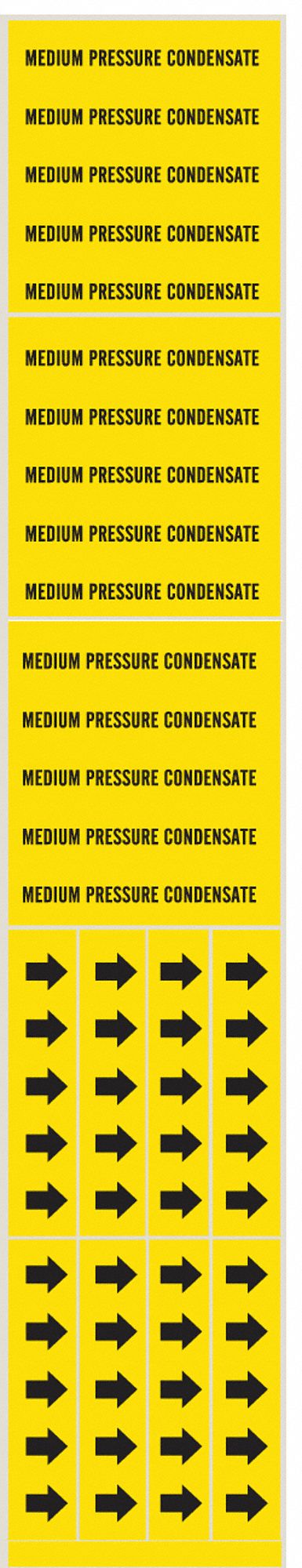 Pipe Marker,Medium Pressure Condensate,Y