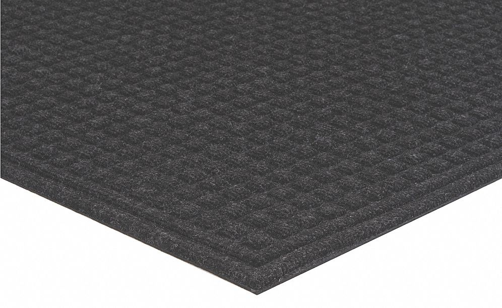Carpeted Entrance Mat,Black,2 x 3 ft.