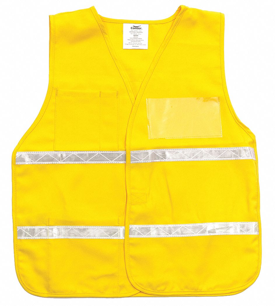 GRAINGER APPROVED Legend Insert HookandLoop Safety Vest, Unrated