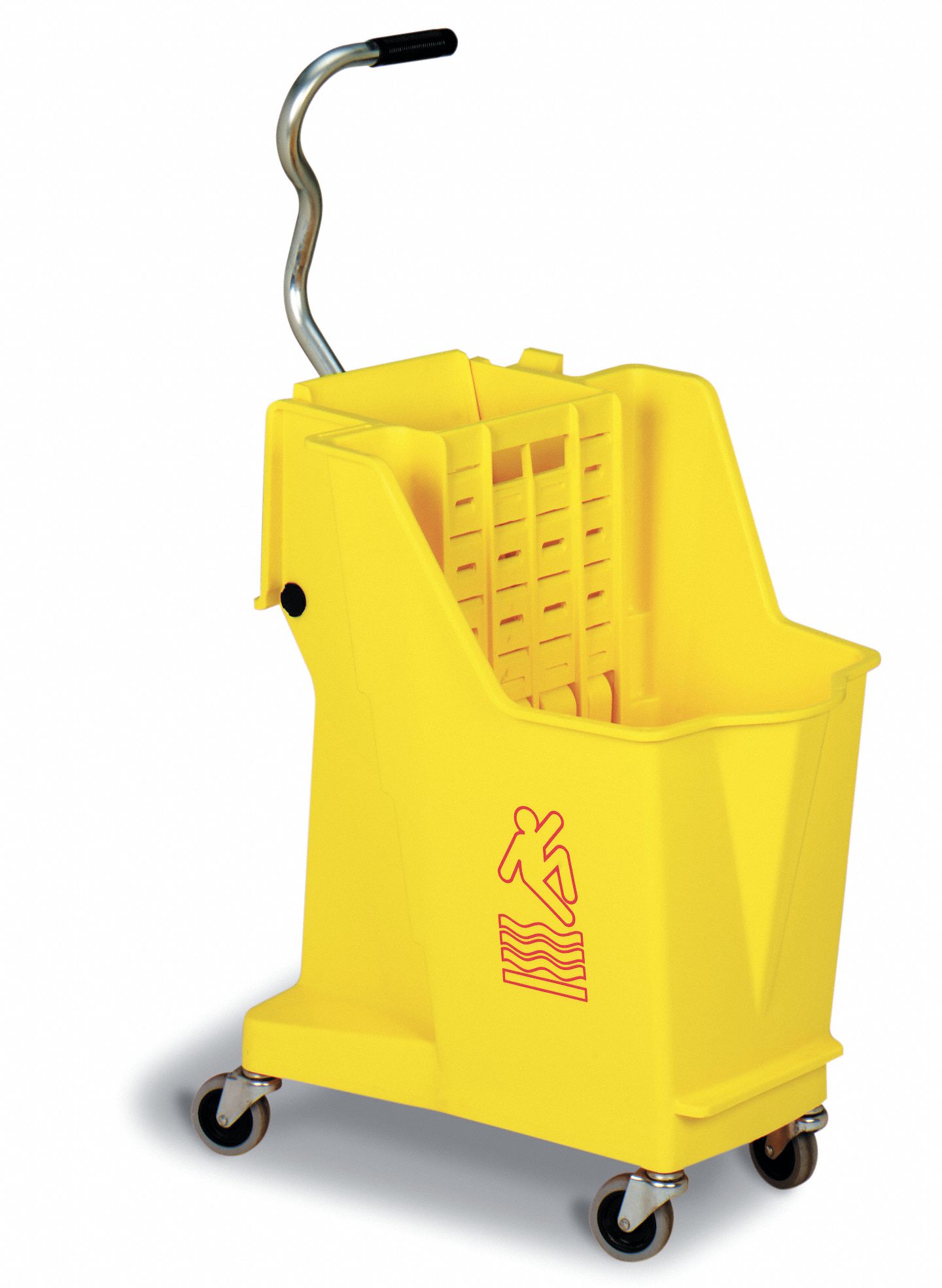 CONTINENTAL Yellow Plastic Mop Bucket and Wringer, 8 3/4 gal 9UAU9351YW Grainger