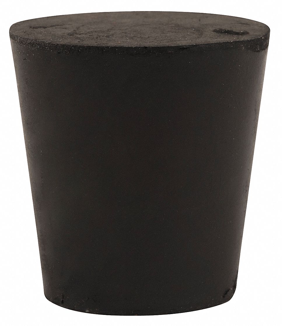 GRAINGER APPROVED Stopper, Black, 3 Stopper Size, 25 mm Neck Size
