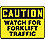 Caution Sign,7x10In,Blk/Ylw,Aluminum