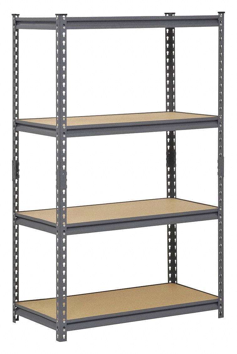 EDSAL Freestanding Boltless Shelving with Particle Board Decking, 4