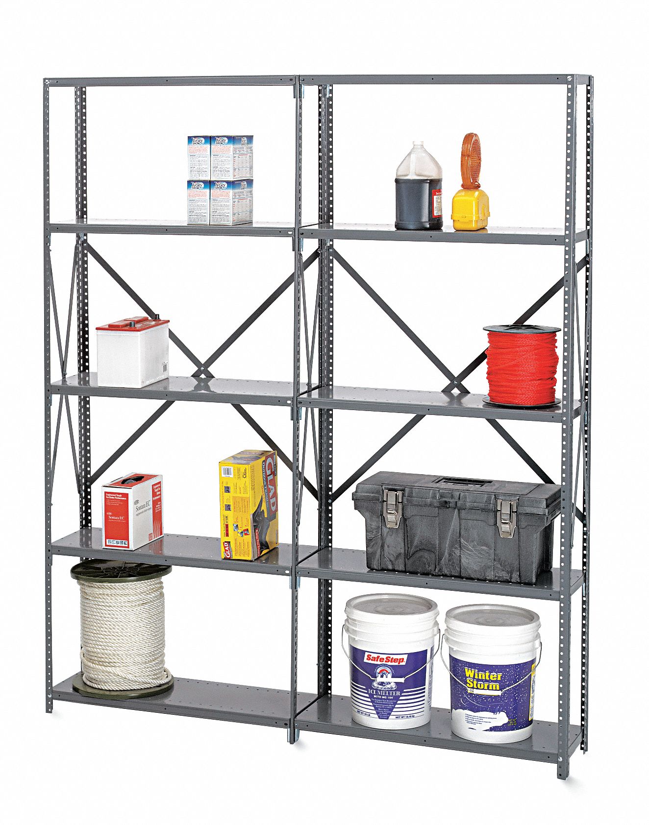 TENNSCO Metal Shelving Starter, MediumDuty, 36 in x 24 in, 84 in