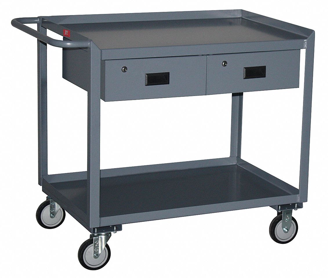 JAMCO Mobile Wrkstion, Steel, 48"L, 30"W, 2 Shelf 9MP42SR348P500GP