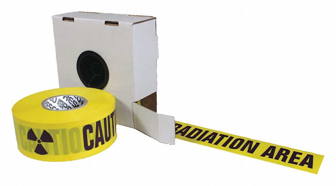 PRESCO PRODUCTS CO Barricade Tape w/Reel, Yellow/Black, 3" x 1000 ft