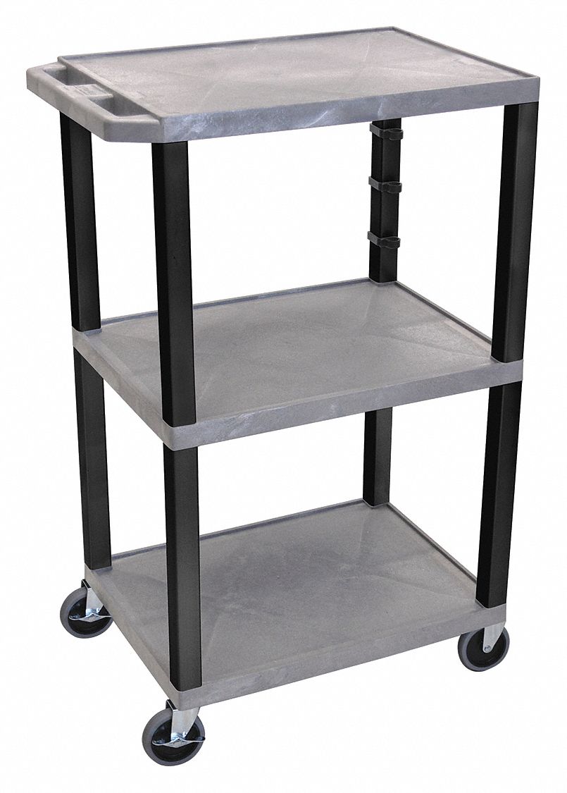 GRAINGER APPROVED Utility Cart, 300 lb. Load Cap., Resin 8UJP0