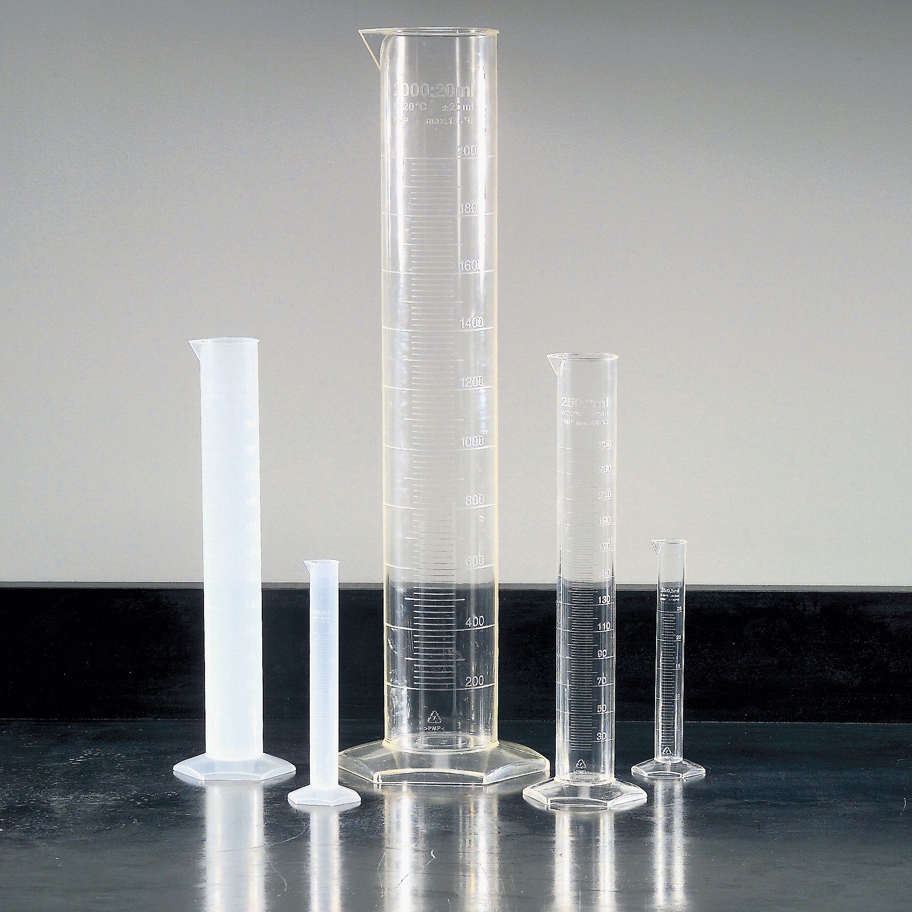 Lab Safety Supply 50 To 500ml Plastic Graduated Cylinder Clear Height 360 Mm 142 In 1 Ea 7664