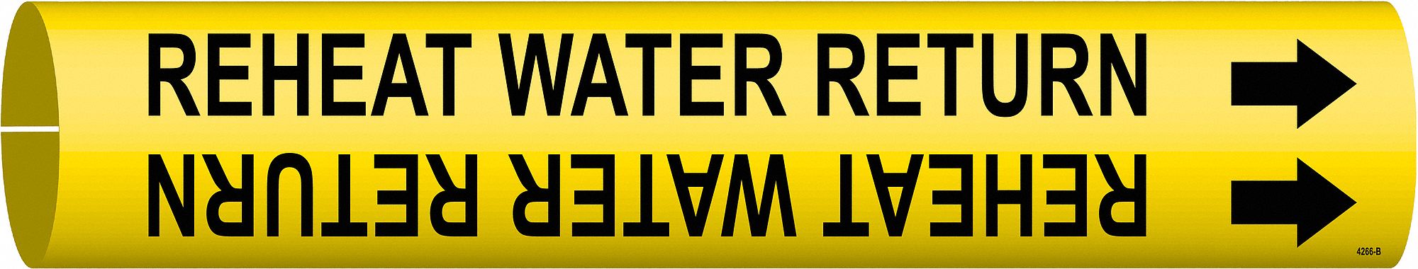 Pipe Marker,Reheat Water Return,Yellow