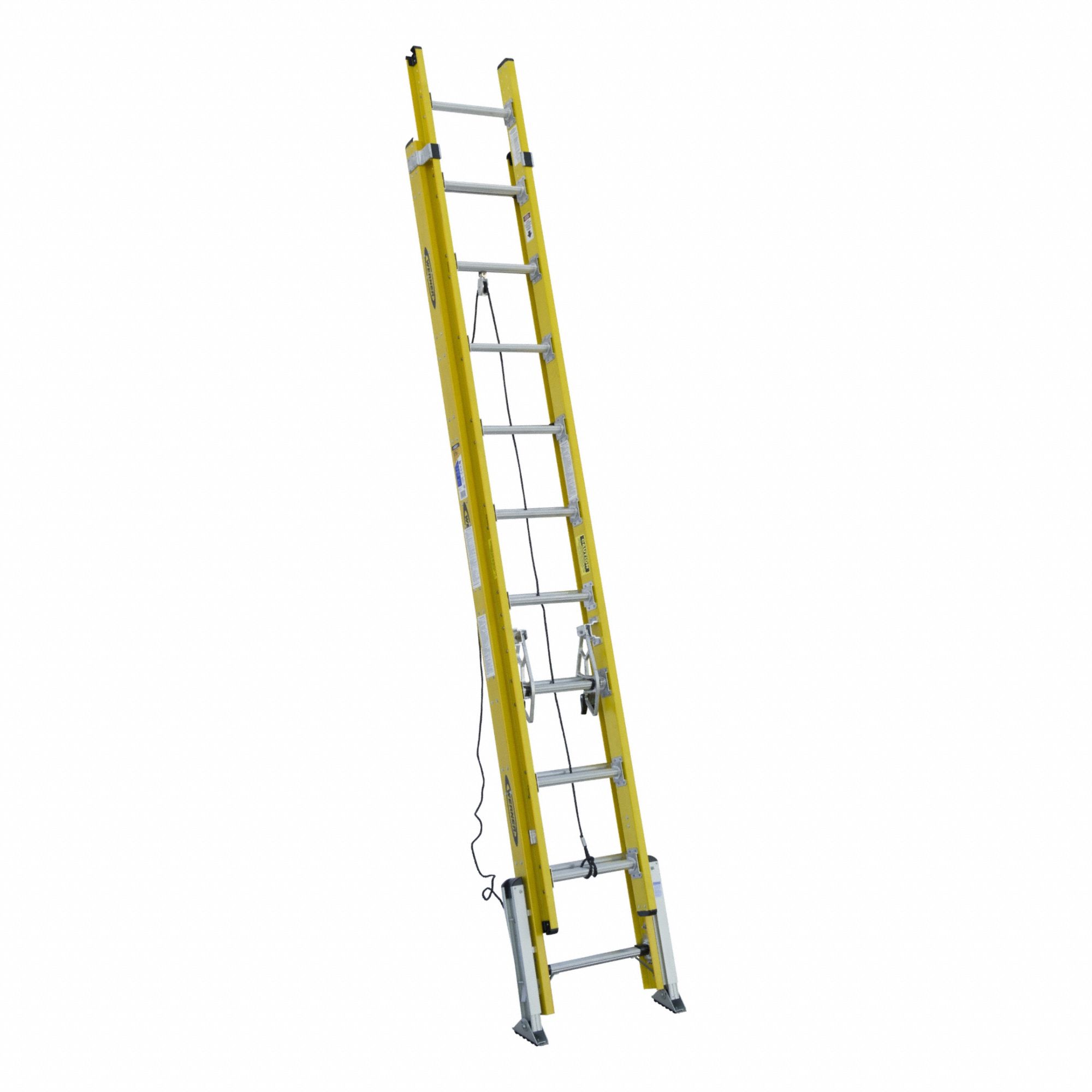 WERNER 20 Ft Overall Ht Fiberglass Extension Ladder 3AZT2 D7120