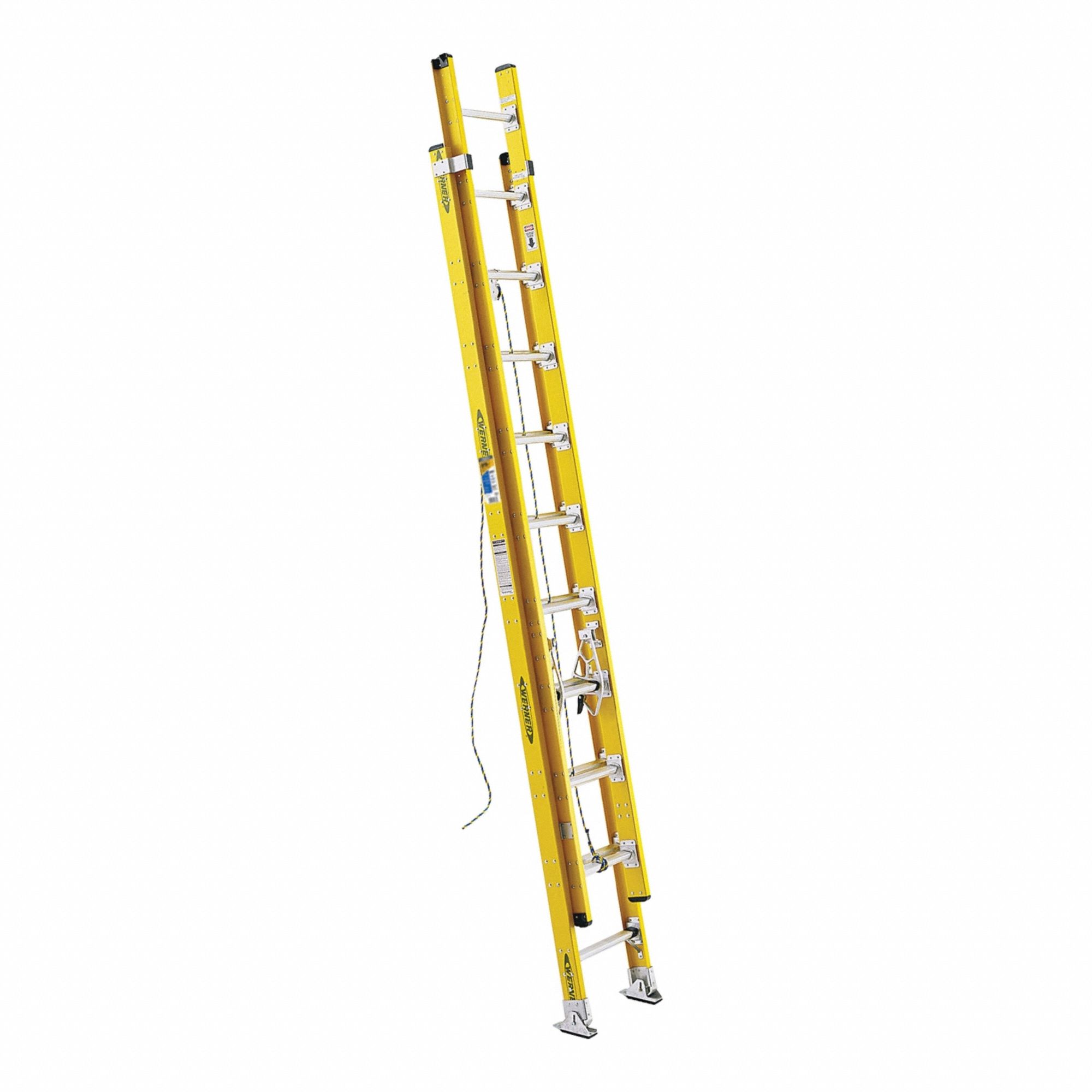 Werner Ft Overall Ht Fiberglass Extension Ladder Xn D