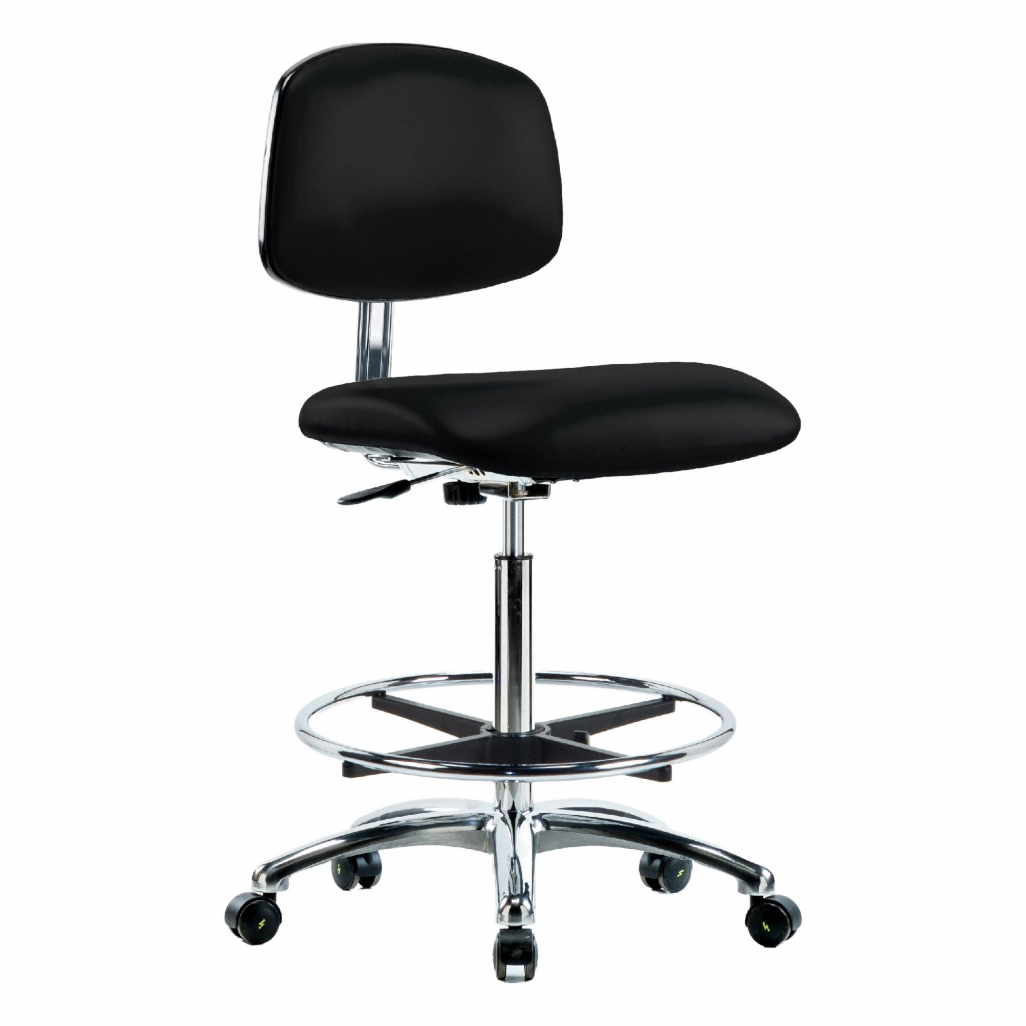 Vinyl Armless ESD Cleanroom Task Chair 359F76 BR ECR VHBCH CR CF EC