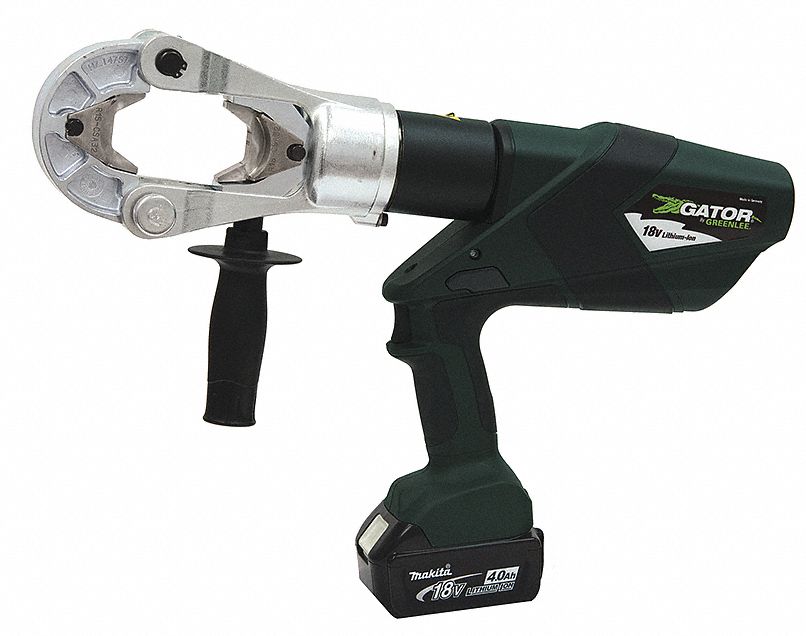 GREENLEE TEXTRON Latching Head Cordless Crimping Tool, Pistol Grip, Die