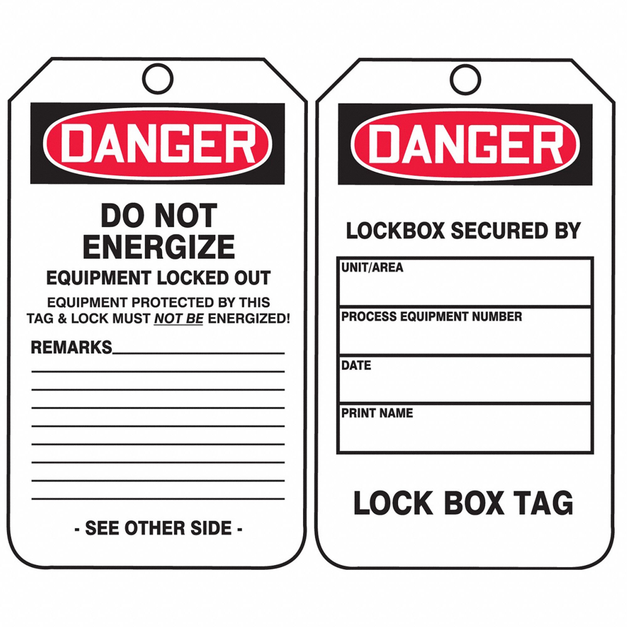 Accuform Danger Danger Do Not Operate Safety Tag L Mdt Ptp