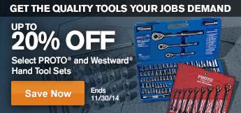 Up To 20% OFF Select PROTO and Westward Hand Tool Sets - Save Now