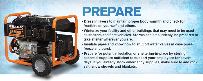 Prepare for Winter Storms Prepare for Winter Storms
