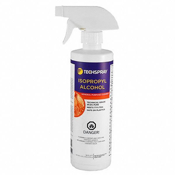 Isopropyl Alcohol: Lab, 16 oz, 67-63-0, 10%v/v Concentration, Alcohol/Solvent, Liquid, Bottle, 1