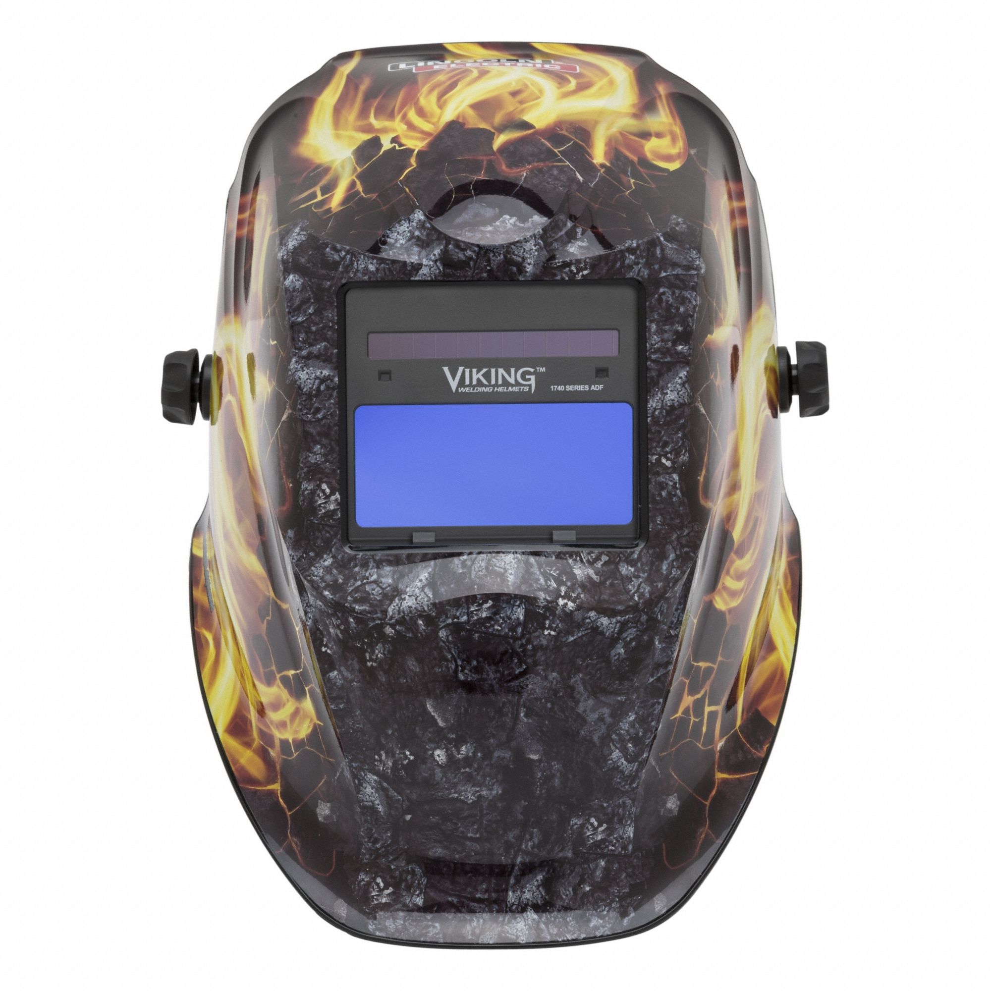 Welding Helmet: Auto-Darkening, 2 Arc Sensors, Black/Yellow, Ignition, Analog