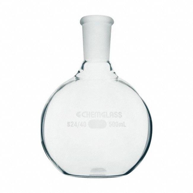 Borosilicate Glass, 500 Ml Capacity - Ml, Flat Bottom Flask - 21ud04