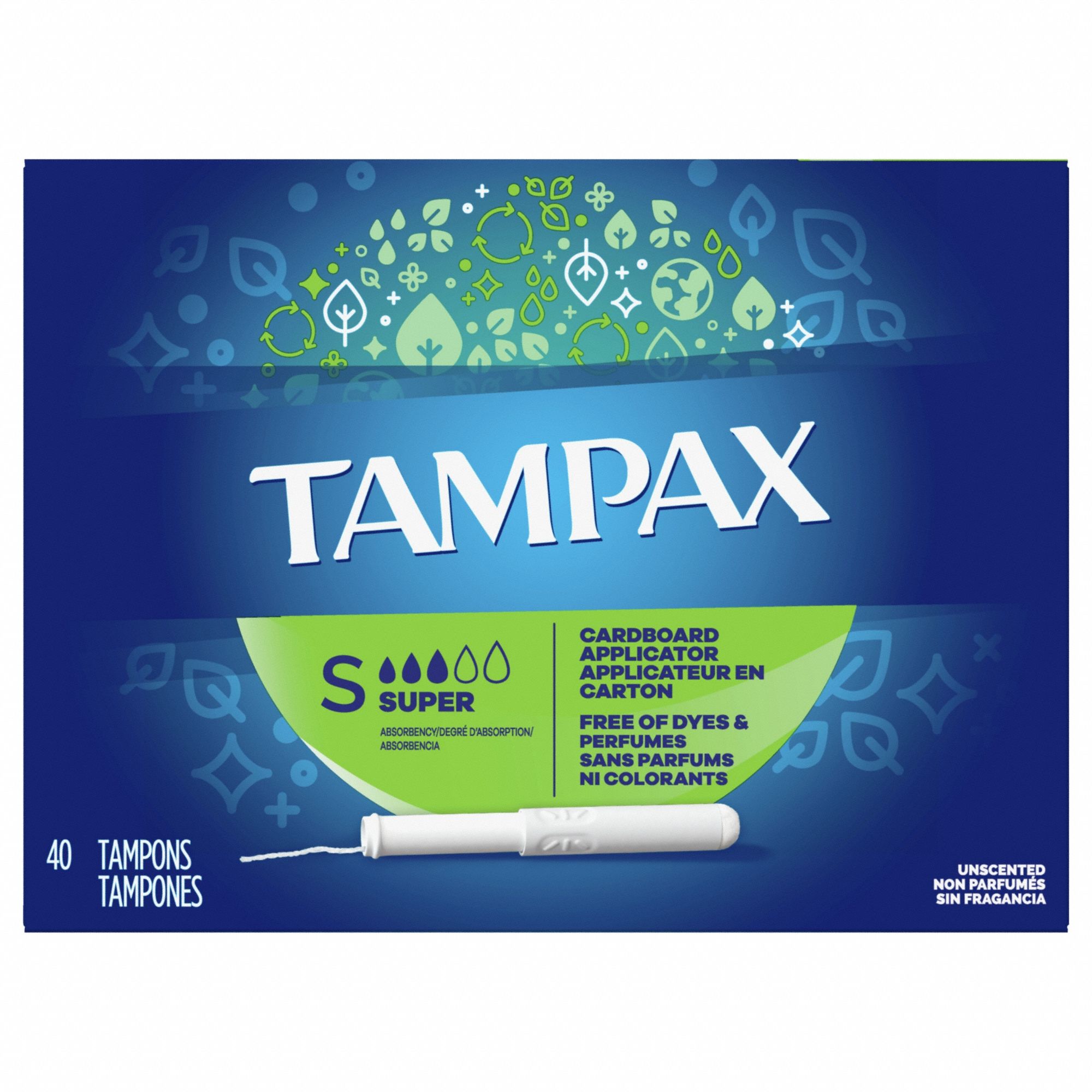 TAMPAX, Extra Heavy, Super Absorbency, Tampon 807HR500072 Grainger
