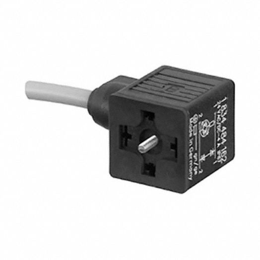 Solenoid Coil Connector 24V AC/DC 3 Pin