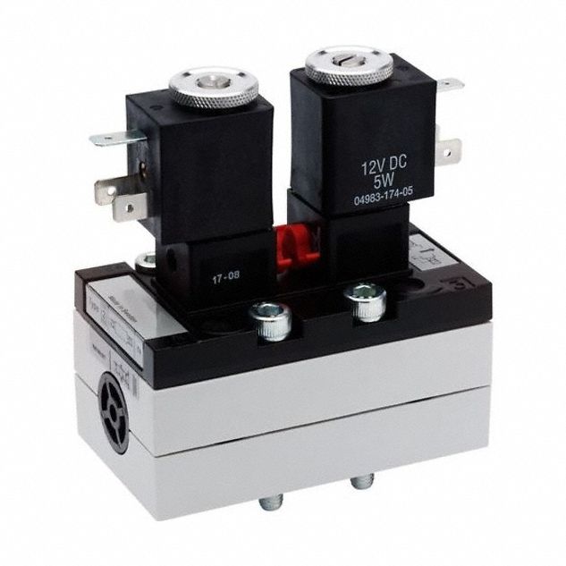 Solenoid Air Control Valve: Series 581, Double Solenoid, Five-Way / Two-Position, 24V DC