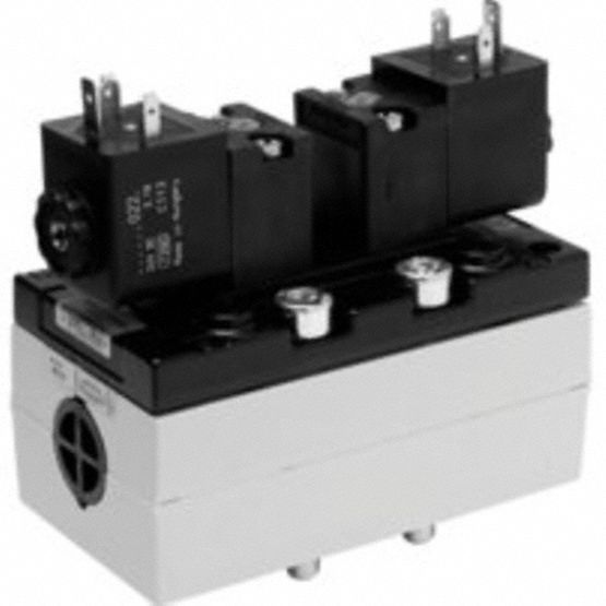 Solenoid Air Control Valve: Series 581, Double Solenoid, Five-Way / Three-Position, 24V DC