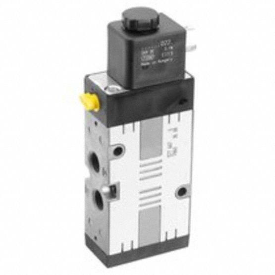 Solenoid Air Control Valve: Five-Way / Three-Position, Female 1/4 in NPT, 1/4 in NPT, Spool