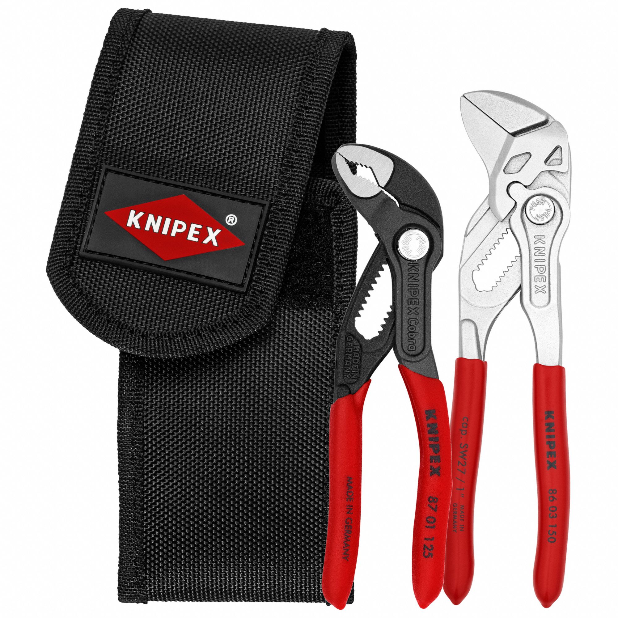 Knipex 00 20 72 V01 2 Piece Set Mini Pliers in Belt Pouch