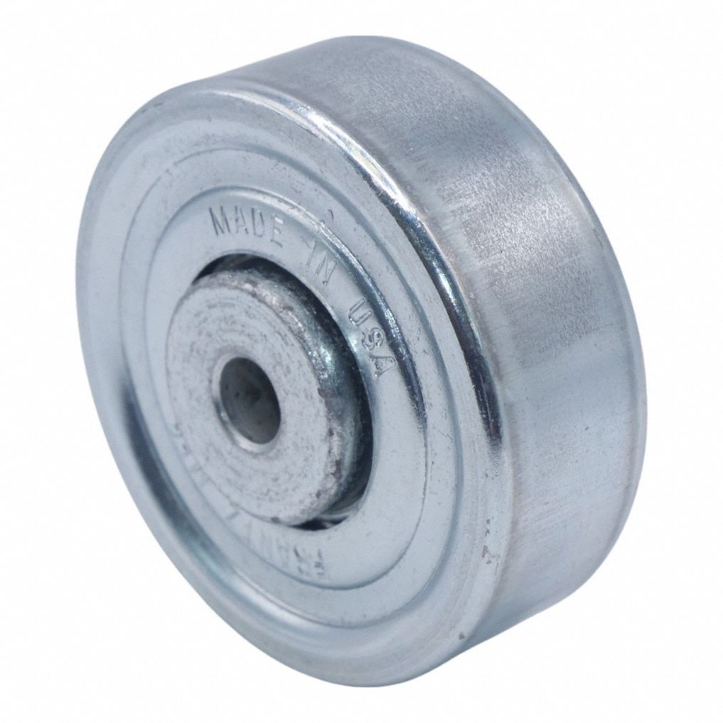 Conveyor Skate Wheel: Zinc-Plated, 2 1/4 in Wheel Dia, 0.313 in Wheel Bore Dia, 3/4 in Wheel Wd