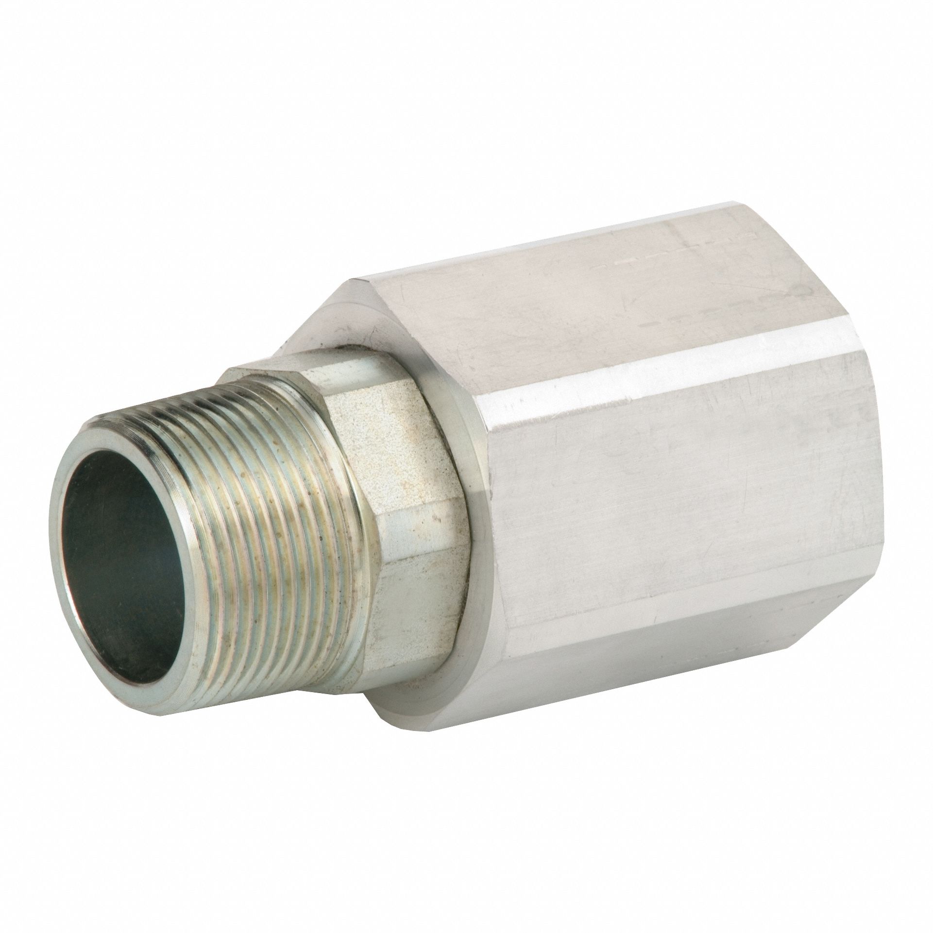Swivel: Swivel, 1 1/4 in MNPT Inlet, 1 1/2 in FNPT Discharge, Aluminum Body