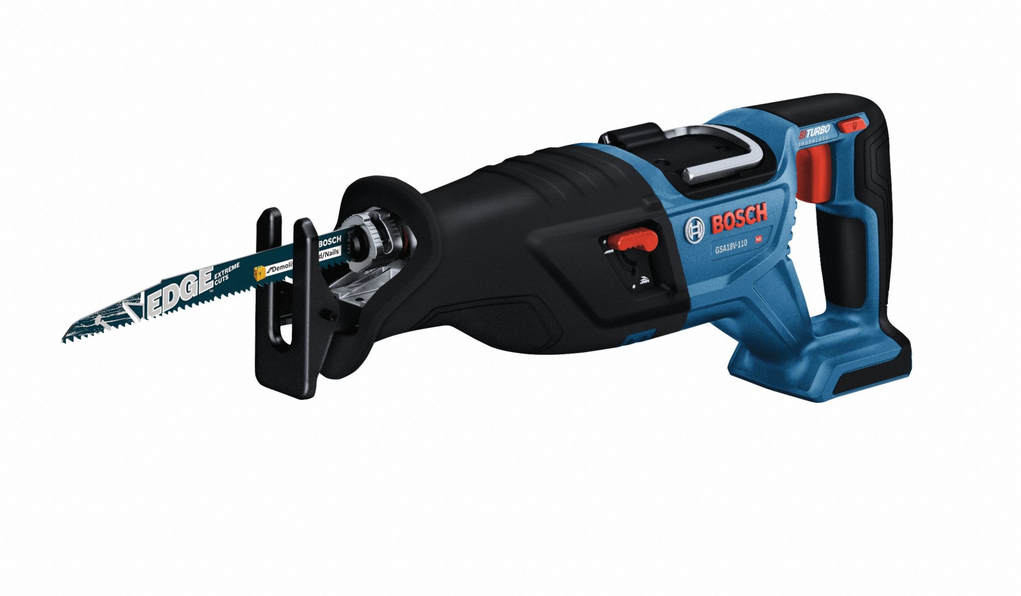 Reciprocating Saw: Tool Only, 1 1/8 in Stroke Lg, 2, 900 Max. Strokes per Minute, Brushless