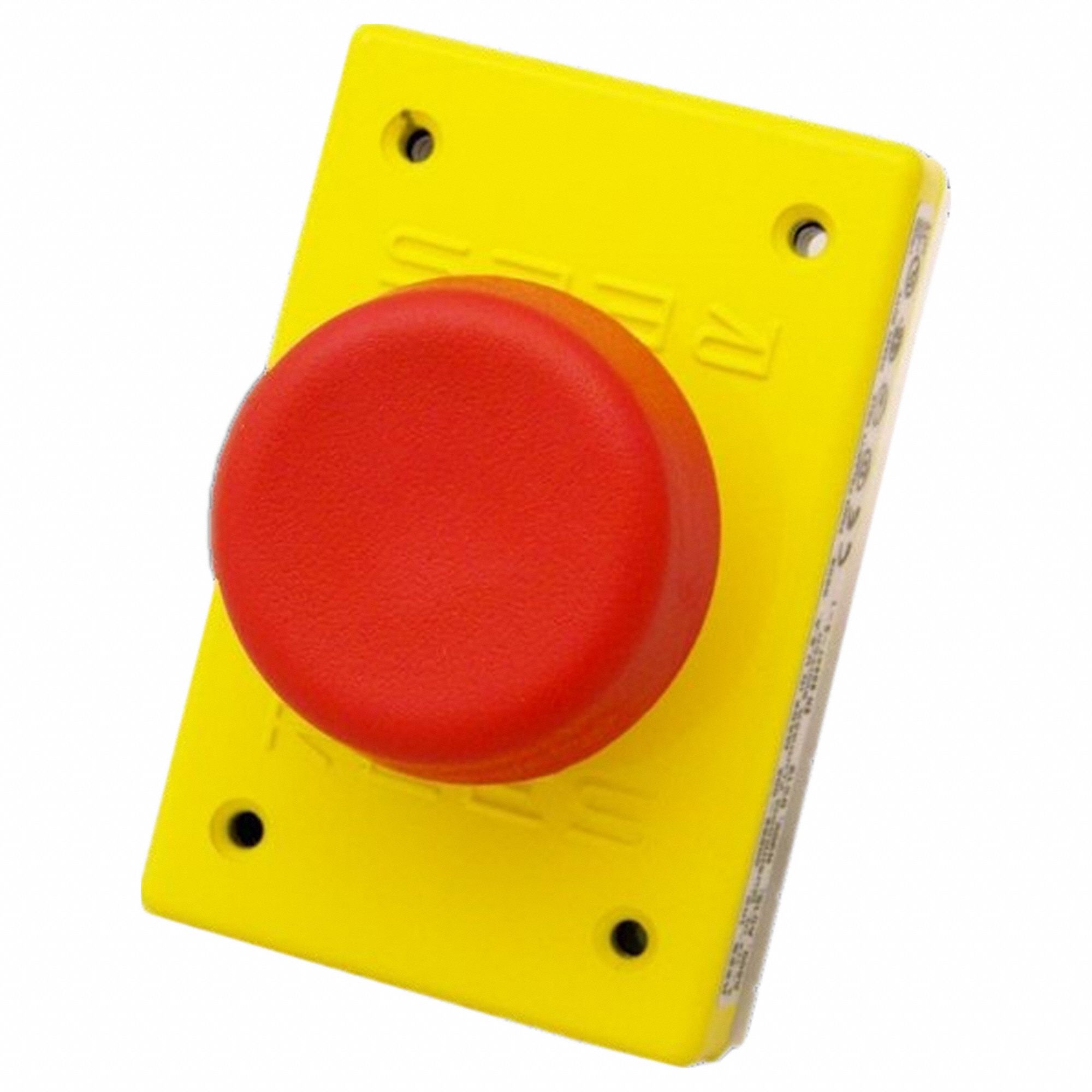 Push Button,  Plastic,  Red,  2-1/4in