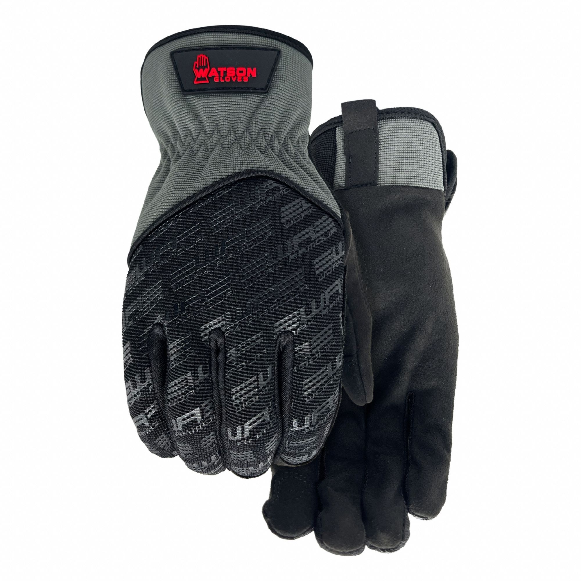 Mechanics Gloves: L ( 11 ), Mechanics Glove, Full Finger, Microfibre, Black/Gray, 1 PR