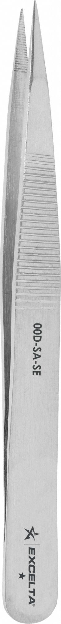 Tweezers: Stainless Steel, Point, Straight Tip