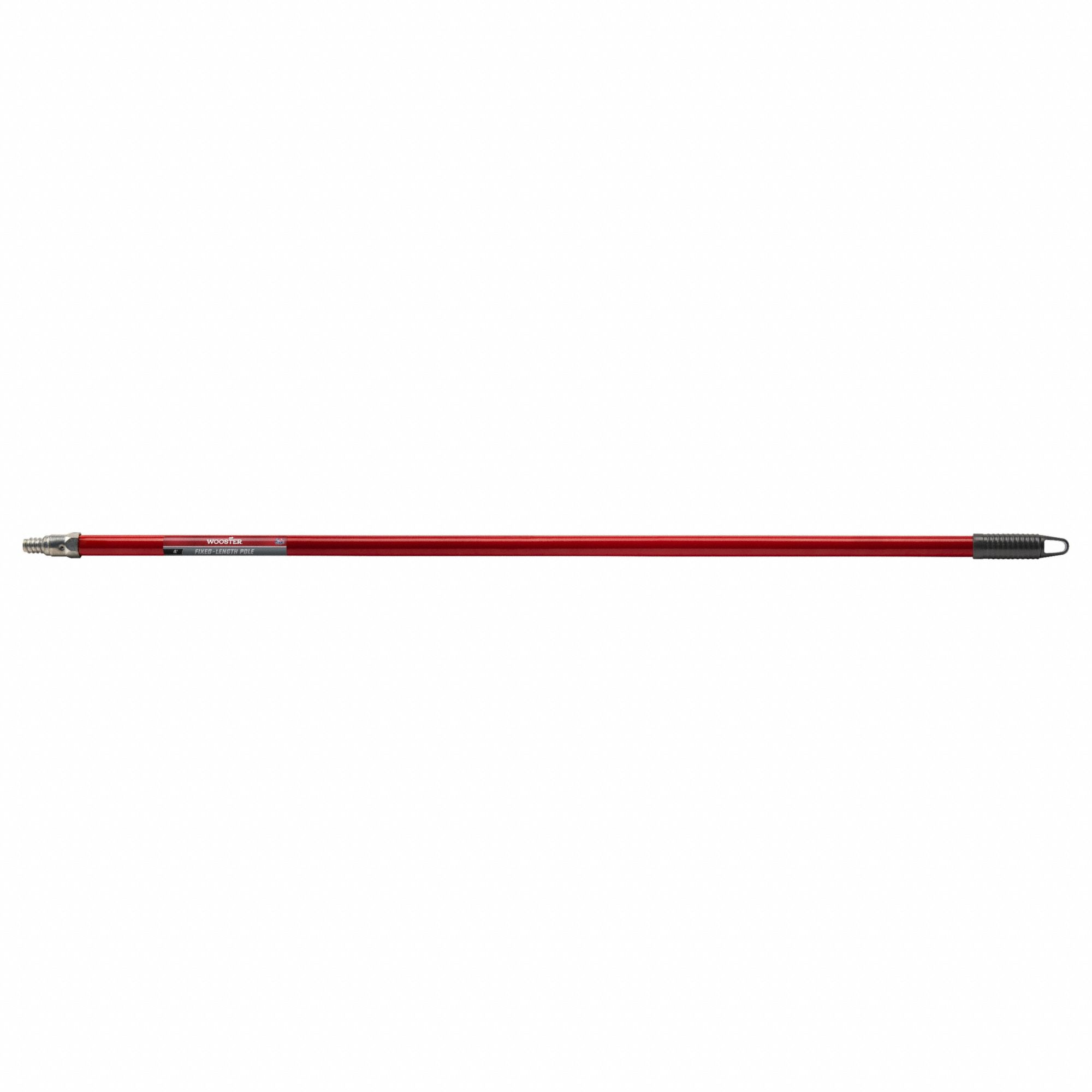PAINT ROLLER POLE,4 FT L,STEEL,RED, UNIVERSAL