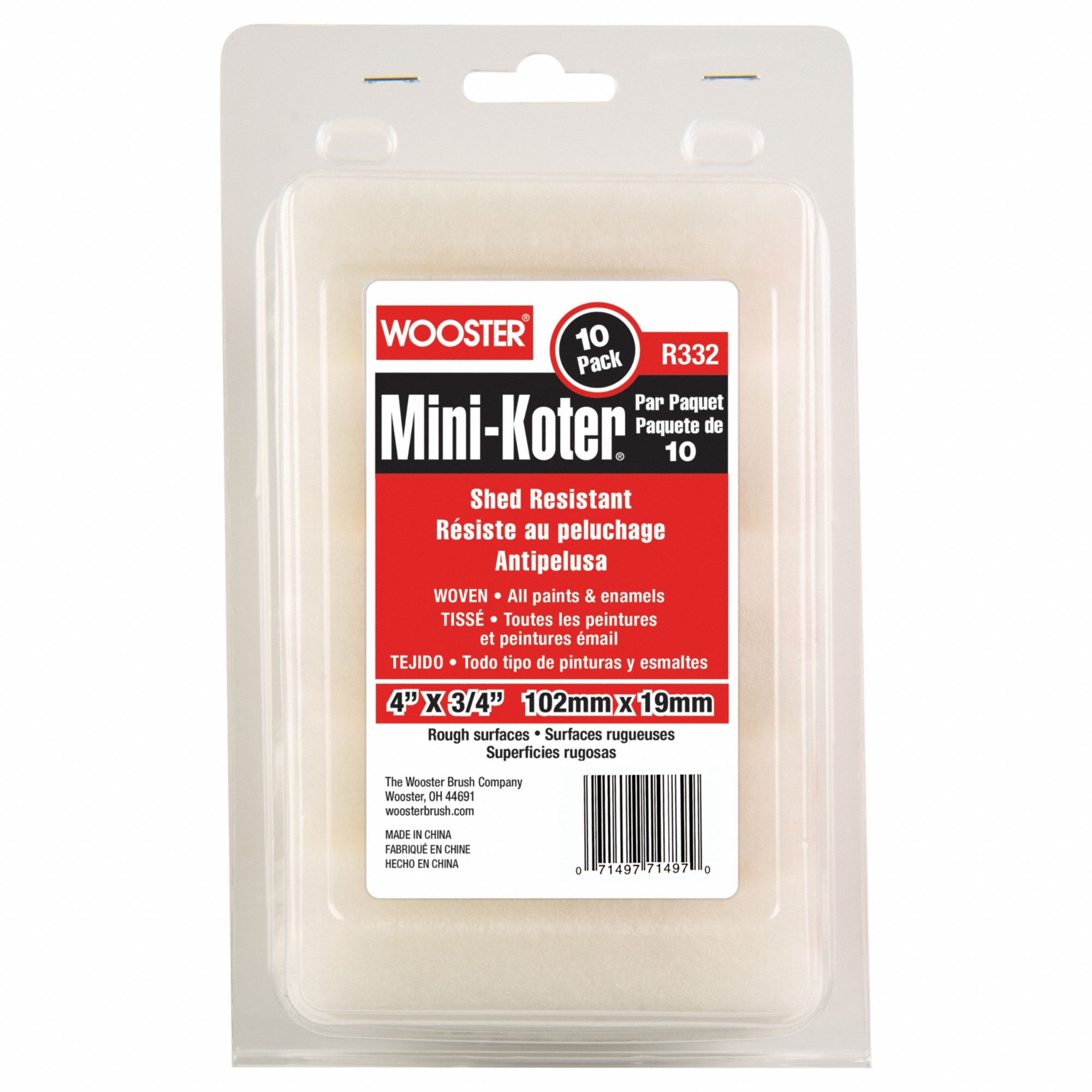WOVEN PAINT ROLLER COVER,MINI,4IN L,10PK