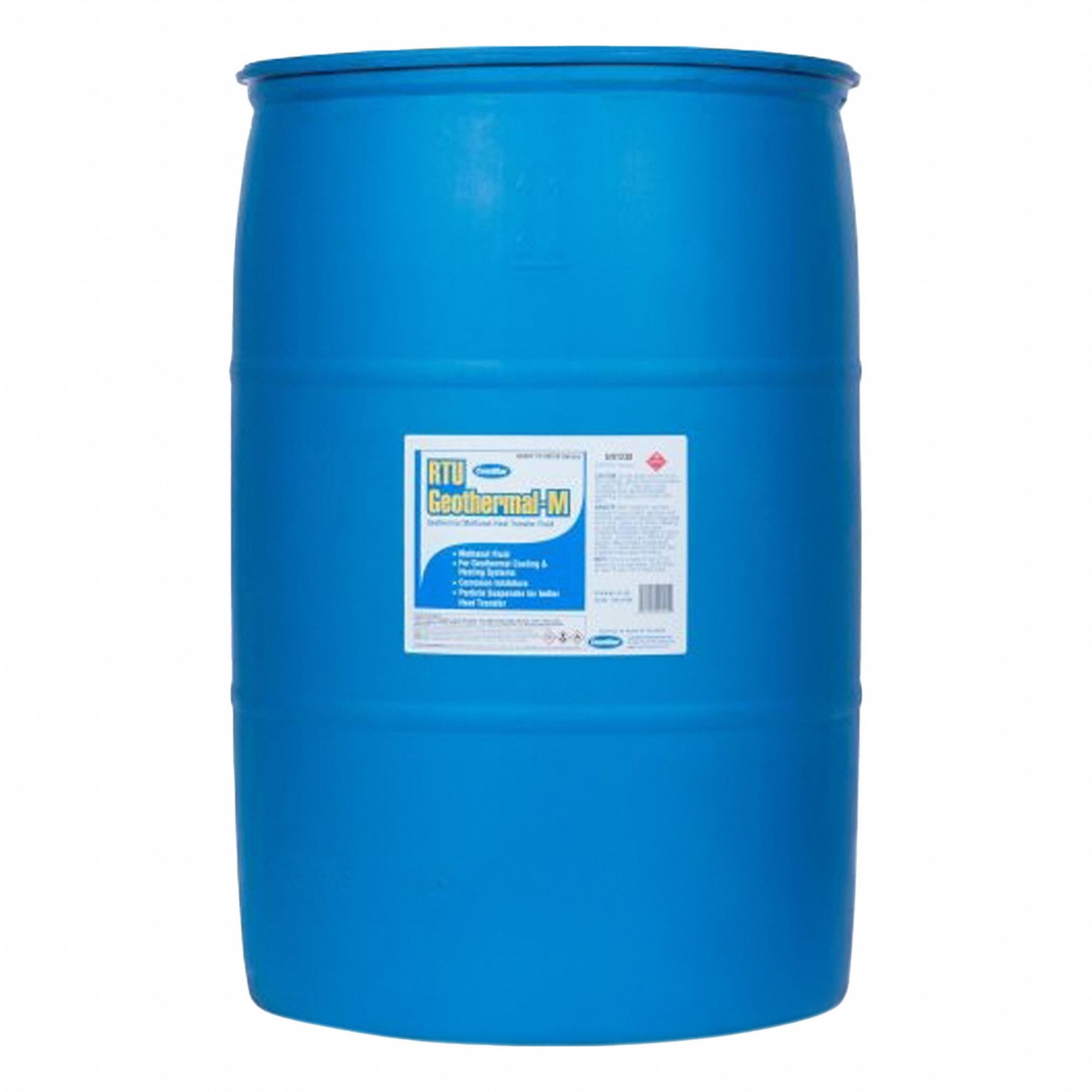 Heat Transfer Fluid: Geothermal-M RTU, Not Food Safe, 25% Concentration, Green, 55 gal Drum
