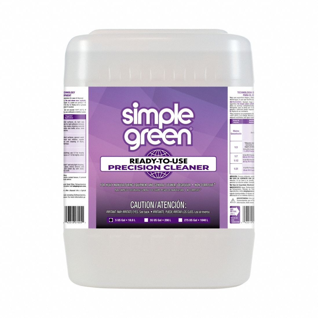 Precision Cleaner 5 gal Pail Unscented