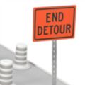 End Detour Signs