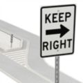 Keep Left & Keep Right Signs