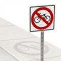 No Bicycles Signs