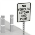 No Vehicles Beyond This Point Signs