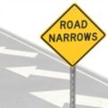 Road Narrows Signs