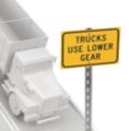 Trucks Use Lower Gear Signs