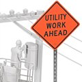 Utility Work Ahead Signs image