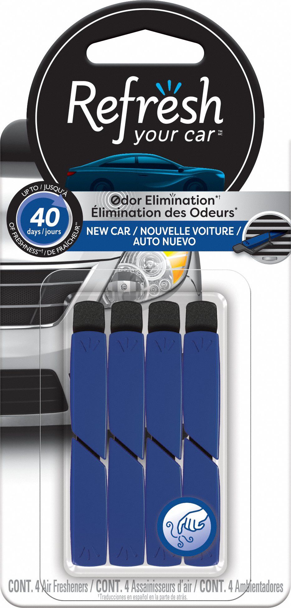 Freshener: Car, Blue/White,
