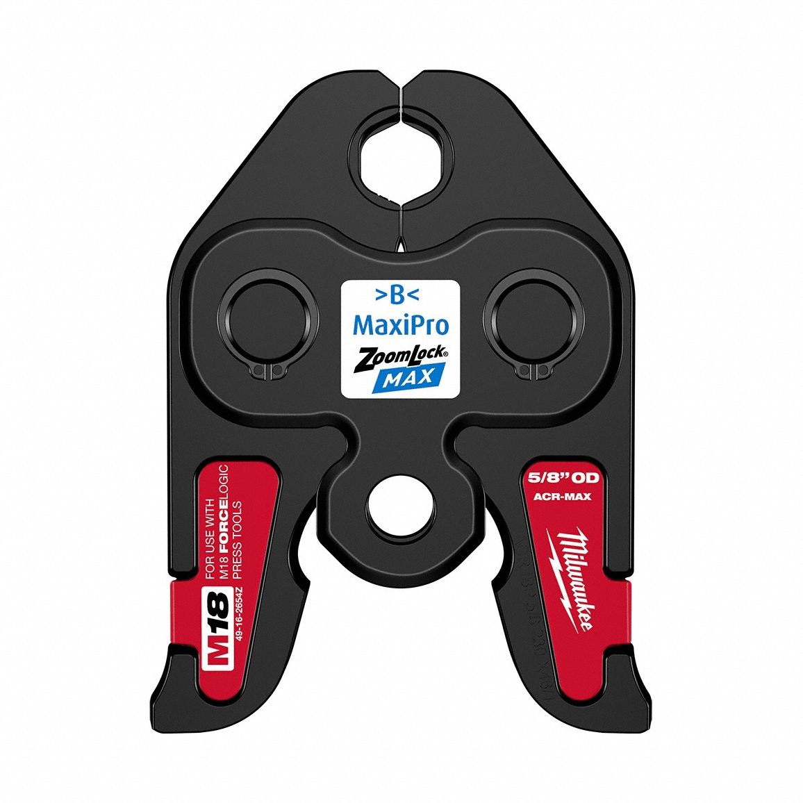 Press Jaw: 5/8 in Pipe, Forged Steel, For ZoomLock® MAX, Extended/Std Tool Types