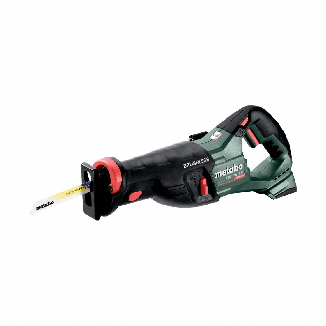 METABO Reciprocating Saw: Tool Only, 1 1/4 in Stroke Lg, 3,000 Max. Strokes per Minute, Straight (MPN SSEP 18 LTX BL MVT bare MB). Key specifications — attr1170520: Brushless.